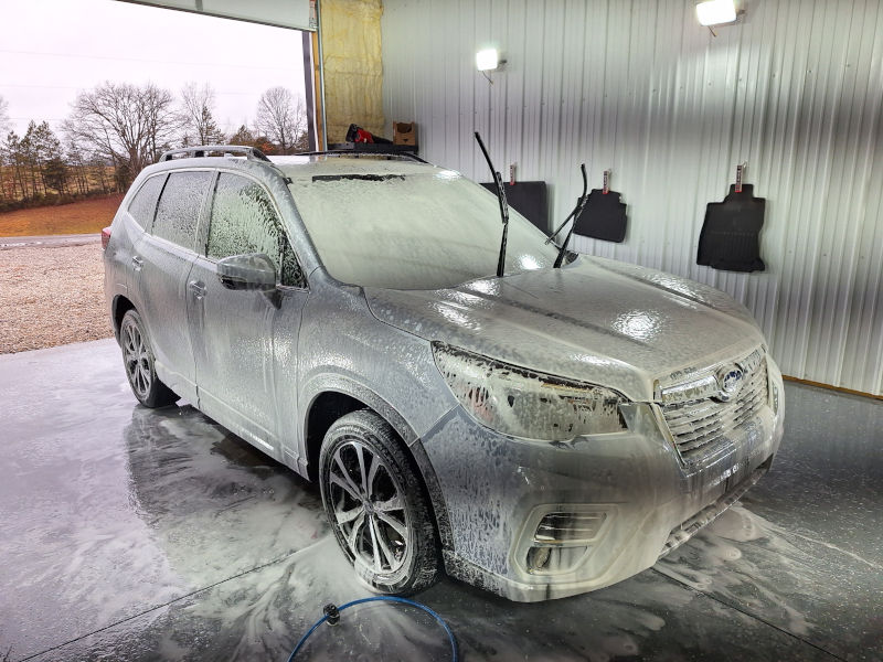 Subaru with Soap